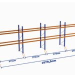 Paletli Raf, Boyalı, 500kg, Yükseklik 3000mm, Genişlik 16795mm, Z+2, Desteksiz, Derinlik 1050mm