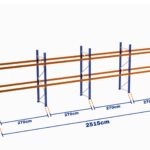 Paletli Raf, Boyalı, 500kg, Yükseklik 3000mm, Genişlik 25150mm, Z+2, Desteksiz, Derinlik 1050mm