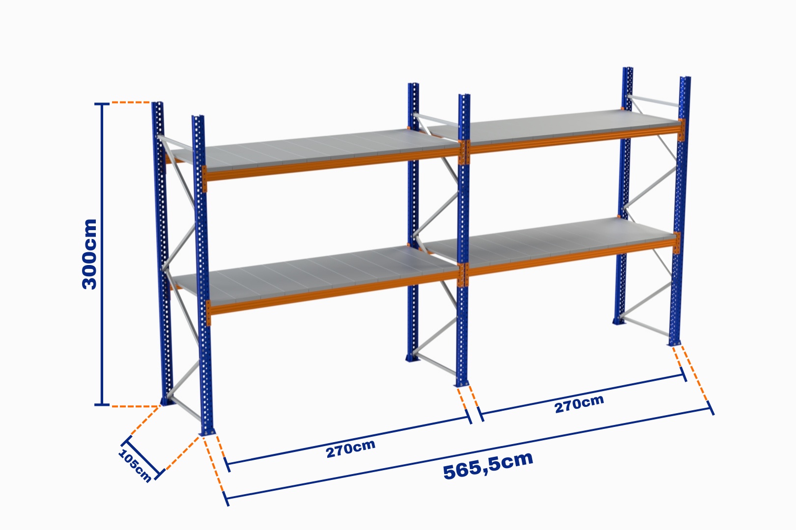 paletli-raf-boyali-500kg-yukseklik-3000mm-genislik-5655mm-z-2-tavali-derinlik-1050mm-1918.jpg Paletli Raf, Boyalı, 500kg, Yükseklik 3000mm, Genişlik 5655mm, Z+2, Tavalı, Derinlik 1050mm - Görsel 1